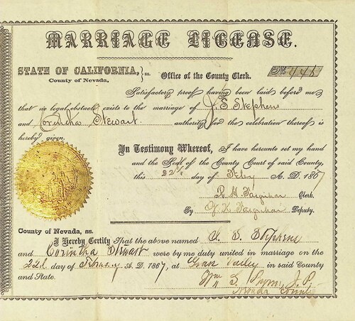 Click to see DR 6 S-56 of Marriage Certificates (DR 6 S)