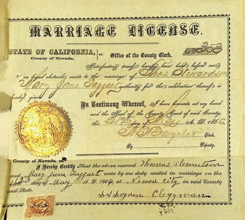 Click to see DR 6 S-61 of Marriage Certificates (DR 6 S)
