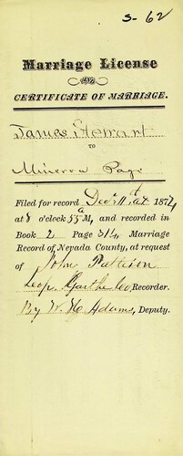 Click to see DR 6 S-62 of Marriage Certificates (DR 6 S)