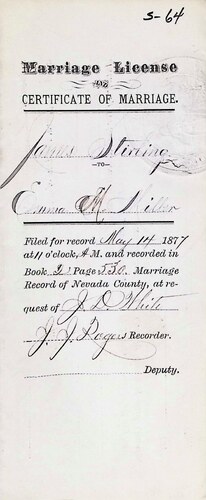 Click to see DR 6 S-64 of Marriage Certificates (DR 6 S)