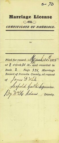 Click to see DR 6 S-70 of Marriage Certificates (DR 6 S)