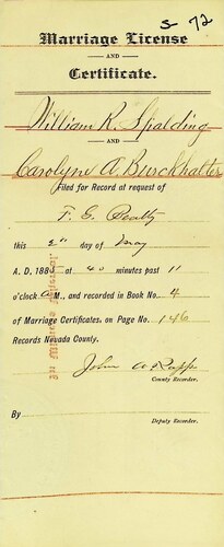 Click to see DR 6 S-72 of Marriage Certificates (DR 6 S)