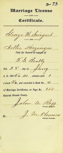 Click to see DR 6 S-73 of Marriage Certificates (DR 6 S)