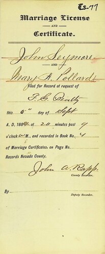 Click to see DR 6 S-77 of Marriage Certificates (DR 6 S)