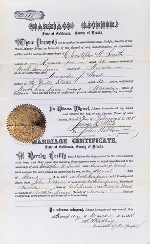 Click to see DR 6 S-81 of Marriage Certificates (DR 6 S)
