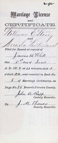 Click to see DR 6 S-82 of Marriage Certificates (DR 6 S)