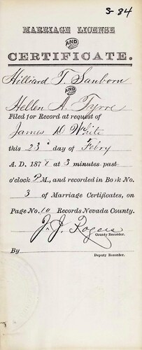 Click to see DR 6 S-84 of Marriage Certificates (DR 6 S)