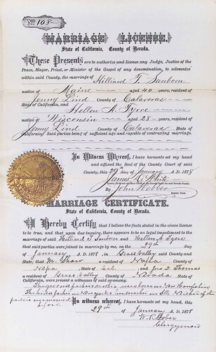 Click to see DR 6 S-84 of Marriage Certificates (DR 6 S)