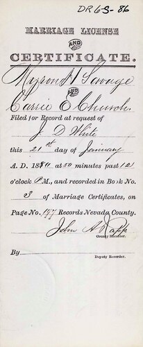 Click to see DR 6 S-86 of Marriage Certificates (DR 6 S)