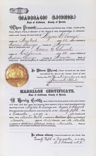 Click to see DR 6 S-86 of Marriage Certificates (DR 6 S)