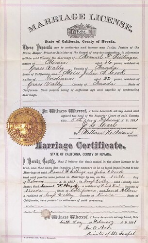 Click to see DR 6 S-87 of Marriage Certificates (DR 6 S)