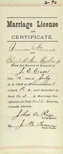 Click to see DR 6 S-90 of Marriage Certificates (DR 6 S)