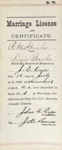 Click to see DR 6 S-91 of Marriage Certificates (DR 6 S)