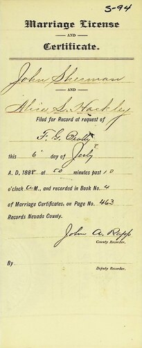 Click to see DR 6 S-94 of Marriage Certificates (DR 6 S)