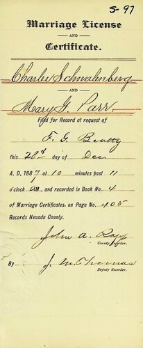 Click to see DR 6 S-97 of Marriage Certificates (DR 6 S)