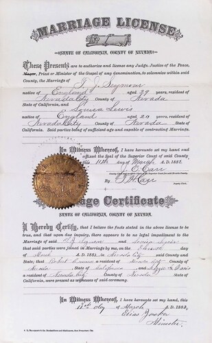 Click to see DR 6 S-100 of Marriage Certificates (DR 6 S)