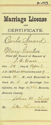 Click to see DR 6 S-103 of Marriage Certificates (DR 6 S)