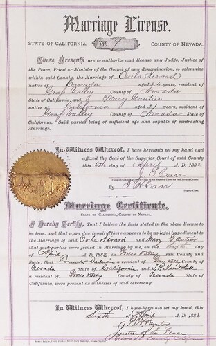 Click to see DR 6 S-103 of Marriage Certificates (DR 6 S)
