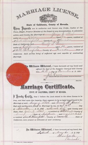 Click to see DR 6 S-107 of Marriage Certificates (DR 6 S)