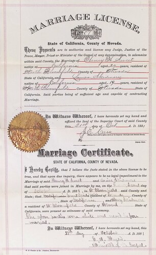 Click to see DR 6 S-108 of Marriage Certificates (DR 6 S)