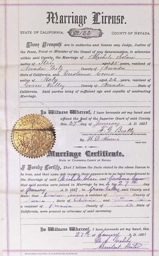 Click to see DR 6 S-113 of Marriage Certificates (DR 6 S)