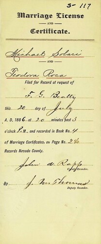Click to see DR 6 S-118 of Marriage Certificates (DR 6 S)