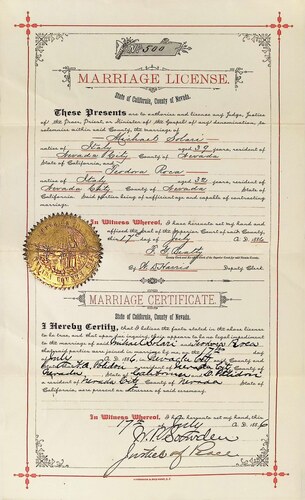 Click to see DR 6 S-118 of Marriage Certificates (DR 6 S)