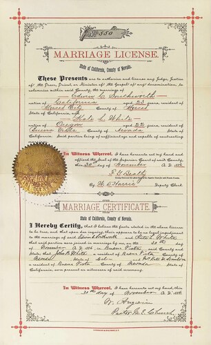 Click to see DR 6 S-119 of Marriage Certificates (DR 6 S)