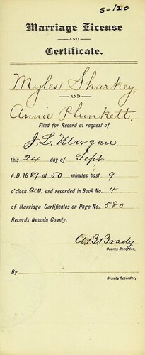 Click to see DR 6 S-121 of Marriage Certificates (DR 6 S)