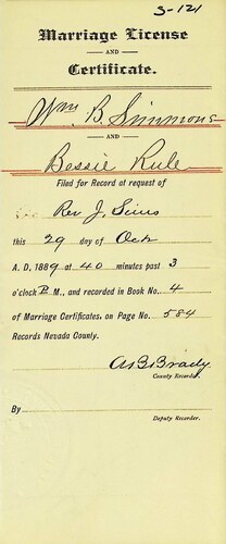 Click to see DR 6 S-122 of Marriage Certificates (DR 6 S)
