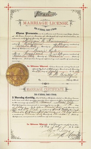 Click to see DR 6 S-122 of Marriage Certificates (DR 6 S)