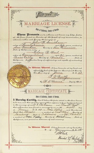 Click to see DR 6 S-124 of Marriage Certificates (DR 6 S)
