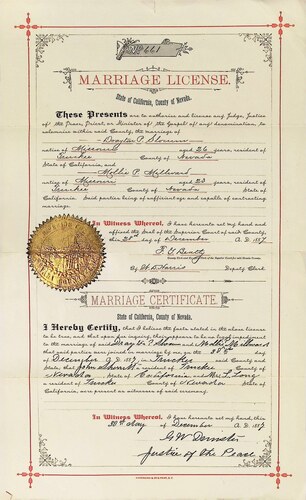 Click to see DR 6 S-126 of Marriage Certificates (DR 6 S)