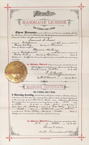 Click to see DR 6 S-127 of Marriage Certificates (DR 6 S)