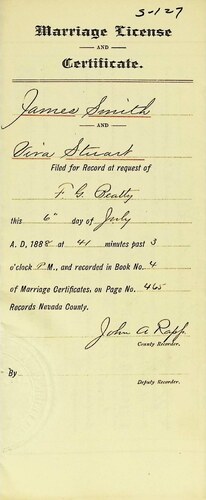 Click to see DR 6 S-128 of Marriage Certificates (DR 6 S)