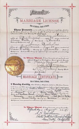 Click to see DR 6 S-136 of Marriage Certificates (DR 6 S)