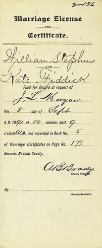 Click to see DR 6 S-137 of Marriage Certificates (DR 6 S)