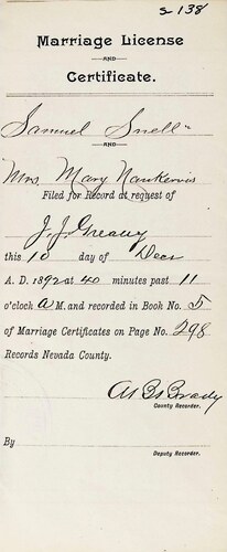Click to see DR 6 S-139 of Marriage Certificates (DR 6 S)