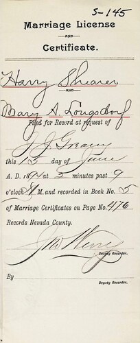 Click to see DR 6 S-145 of Marriage Certificates (DR 6 S)