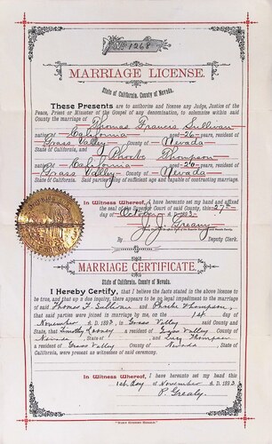 Click to see DR 6 S-146 of Marriage Certificates (DR 6 S)