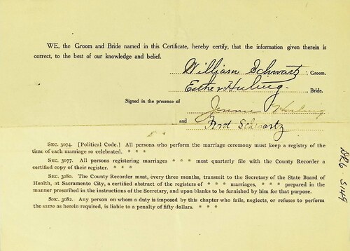 Click to see DR 6 S-149 of Marriage Certificates (DR 6 S)