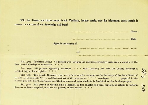Click to see DR 6 S-150 of Marriage Certificates (DR 6 S)