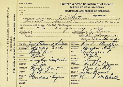 Click to see DR 6 S-150 of Marriage Certificates (DR 6 S)