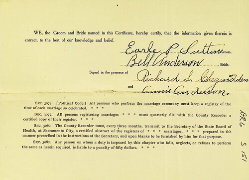 Click to see DR 6 S-151 of Marriage Certificates (DR 6 S)