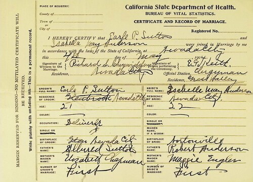 Click to see DR 6 S-151 of Marriage Certificates (DR 6 S)