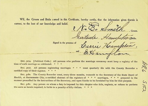 Click to see DR 6 S-152 of Marriage Certificates (DR 6 S)