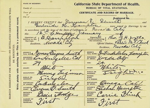 Click to see DR 6 S-152 of Marriage Certificates (DR 6 S)