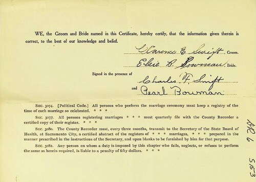 Click to see DR 6 S-153 of Marriage Certificates (DR 6 S)