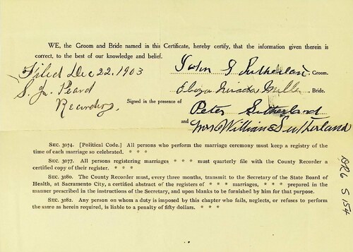 Click to see DR 6 S-154 of Marriage Certificates (DR 6 S)