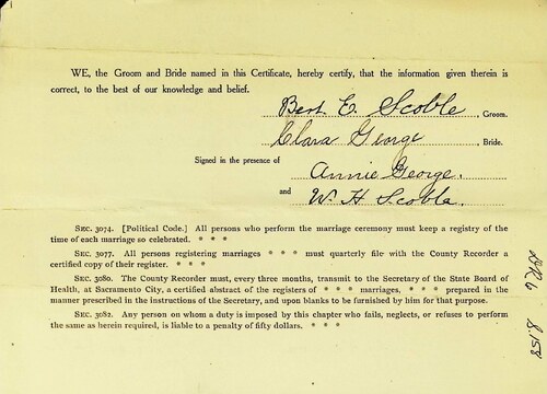 Click to see DR 6 S-158 of Marriage Certificates (DR 6 S)